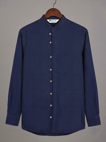 KEENLINE Elite Navy Pure Cotton Shirt – Full Sleeve Power Dressing Essential