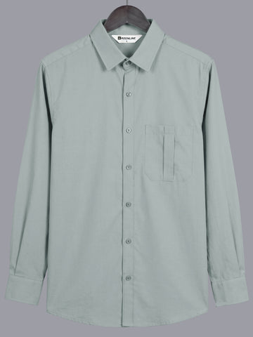 KEENLINE Men’s Olive Green Oxford Cotton Full Sleeve Shirt – Smart Fit Casual & Formal Wear