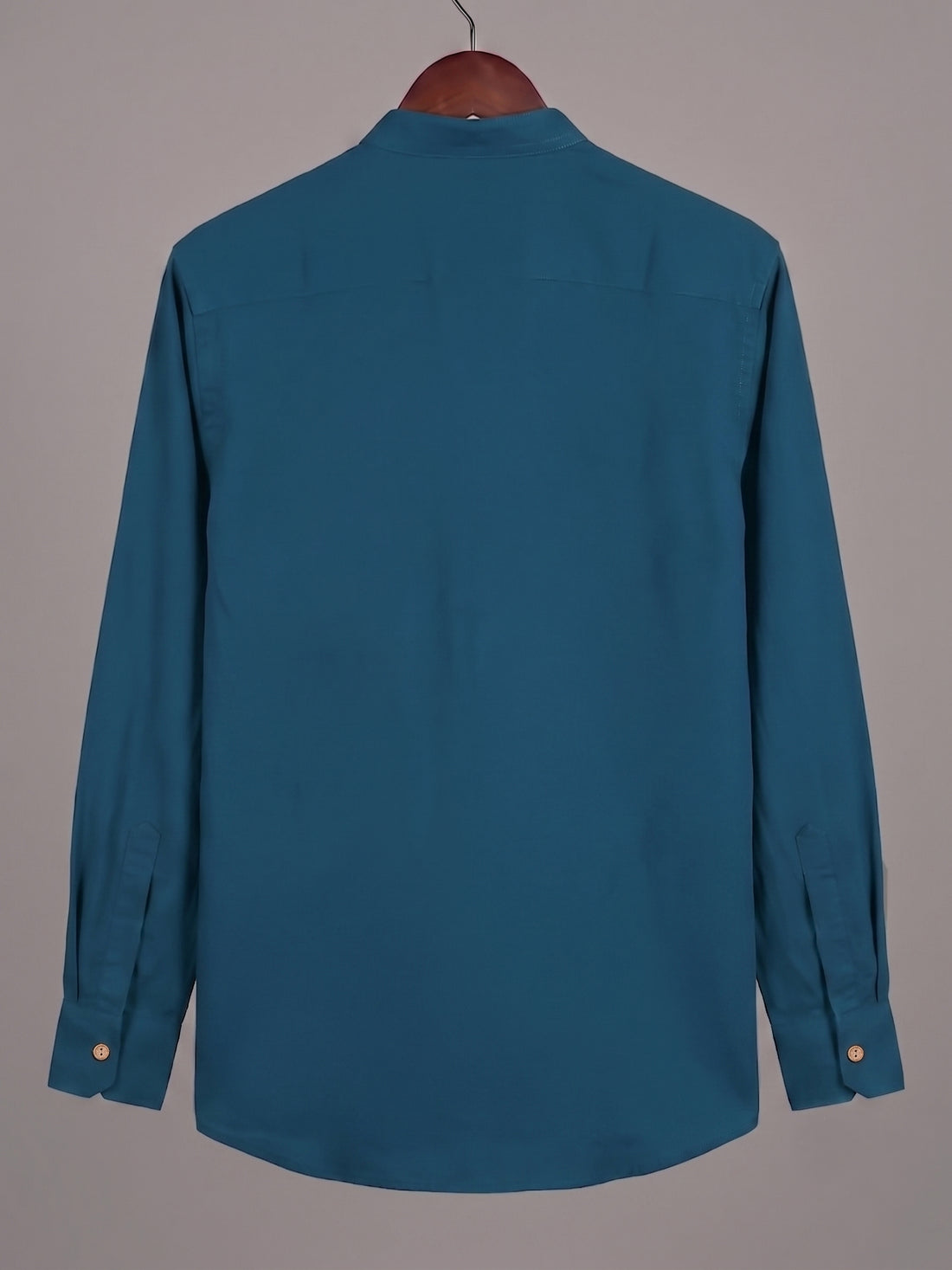 KEENLINE Modern Teal Puer Cotton Shirt – Full Sleeve Premium Urban Style