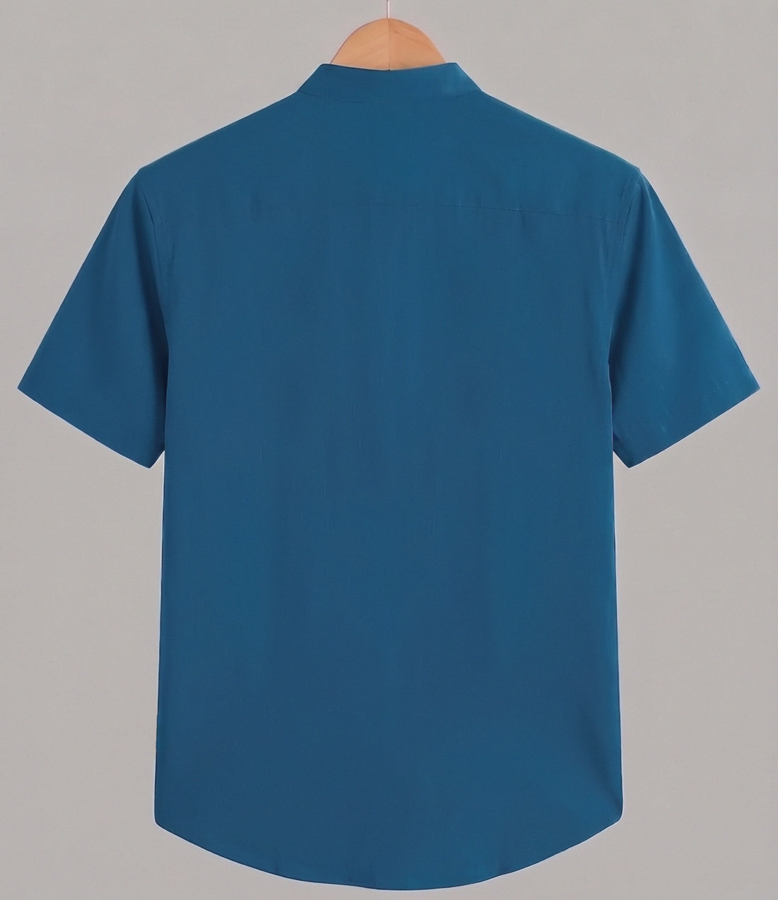 KEENLINE Modern Teal Puer Cotton Shirt – Half Sleeve Premium Urban Style