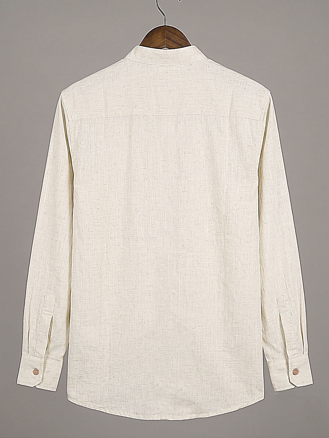 KEENLINE Soft Beige Pure Orgenic Cotton Shirt – Full Sleeve Elegant Everyday Luxury