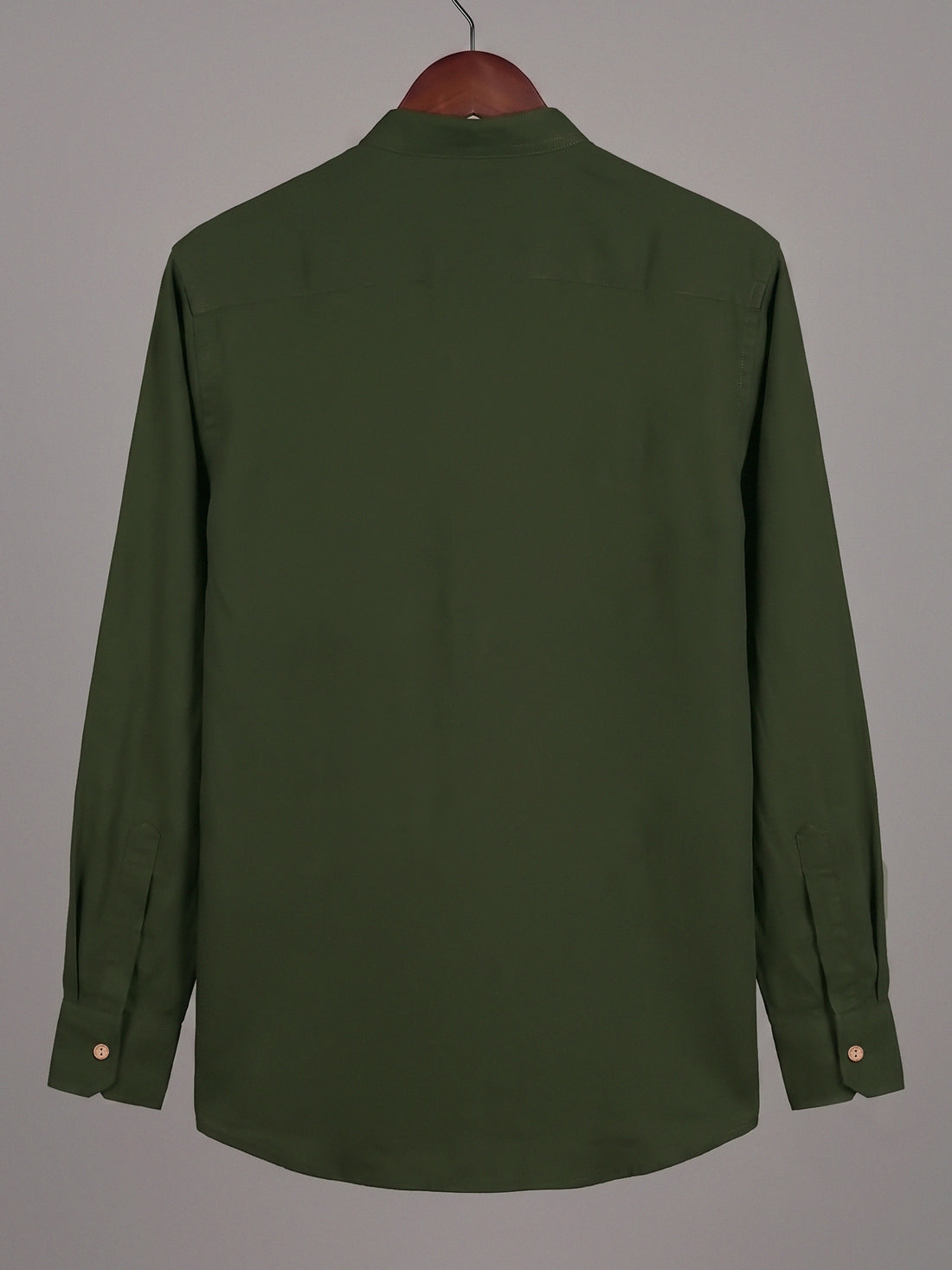 Men’s Olive Green Pure Cotton Shirt – Full Sleeve Cool Casual Wear