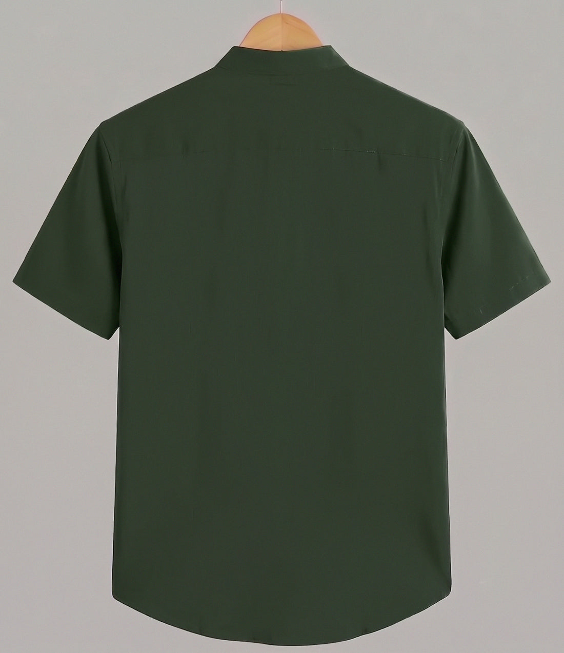 Men’s Olive Green Pure Cotton Shirt – Half Sleeve Cool Casual Wear