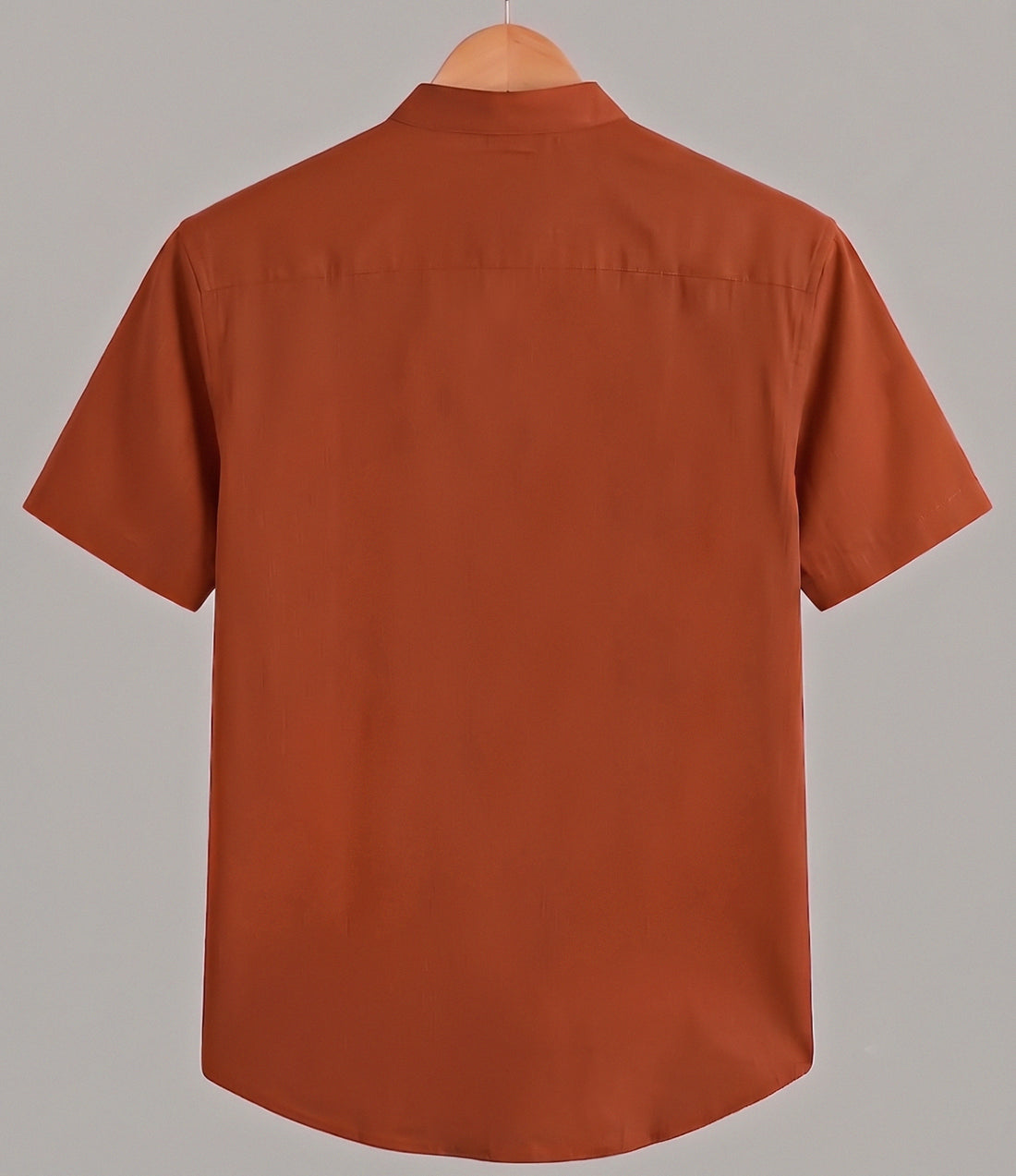 Men’s Mustard Orang Pure Cotton Shirt – Half Sleeve Premium Smart Look