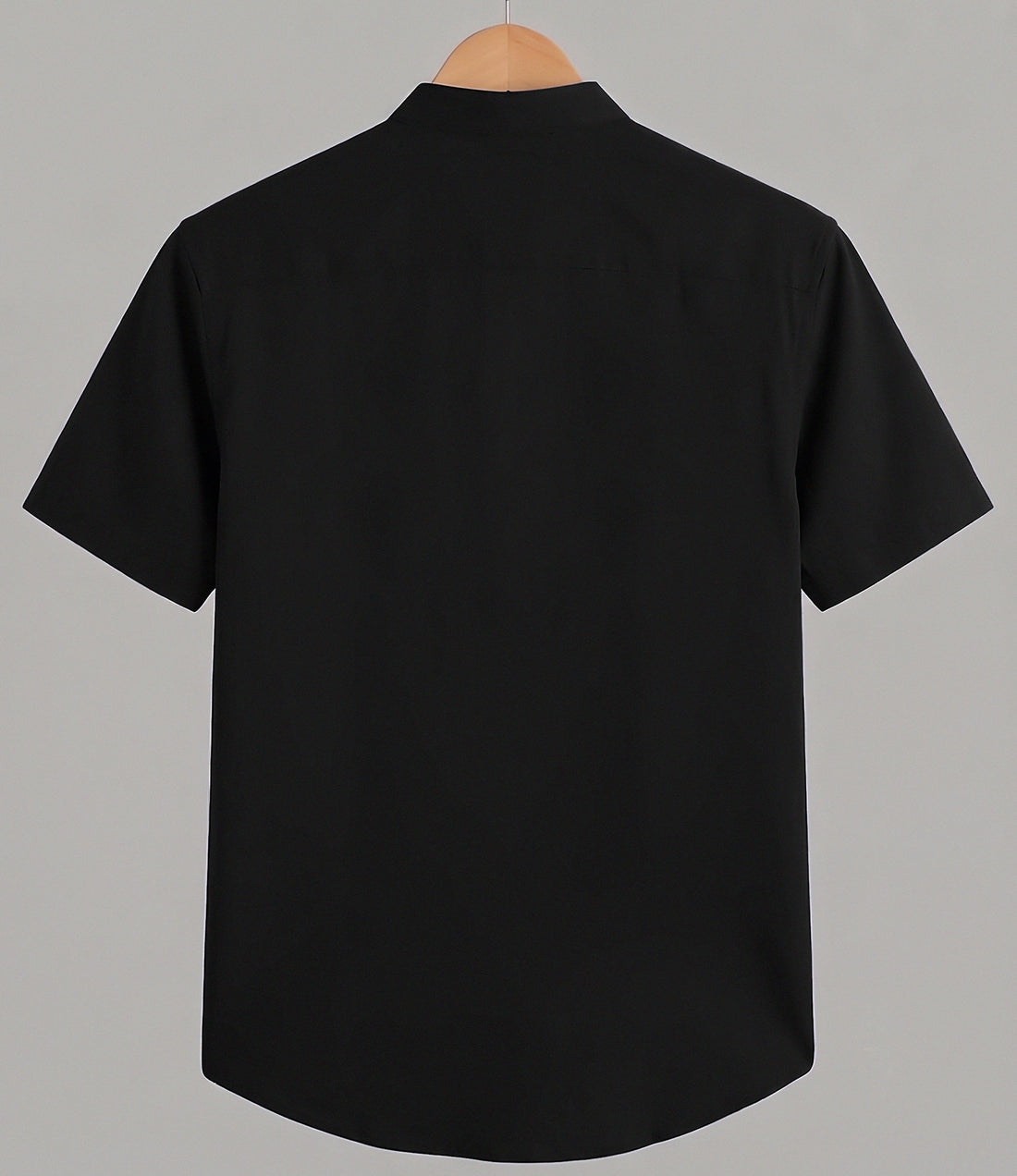 Men’s Black Puer Cotton Shirt – Half Sleeve Classic Festive Essential