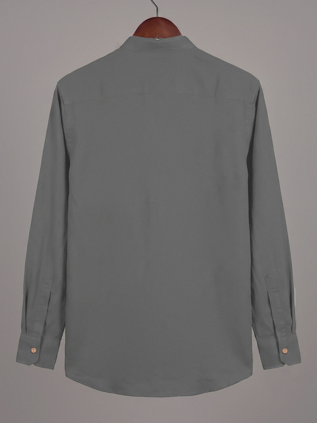 Men’s Fossil Grey Pure Cotton Shirt – Full Sleeve Soft Feel, Sharp Style