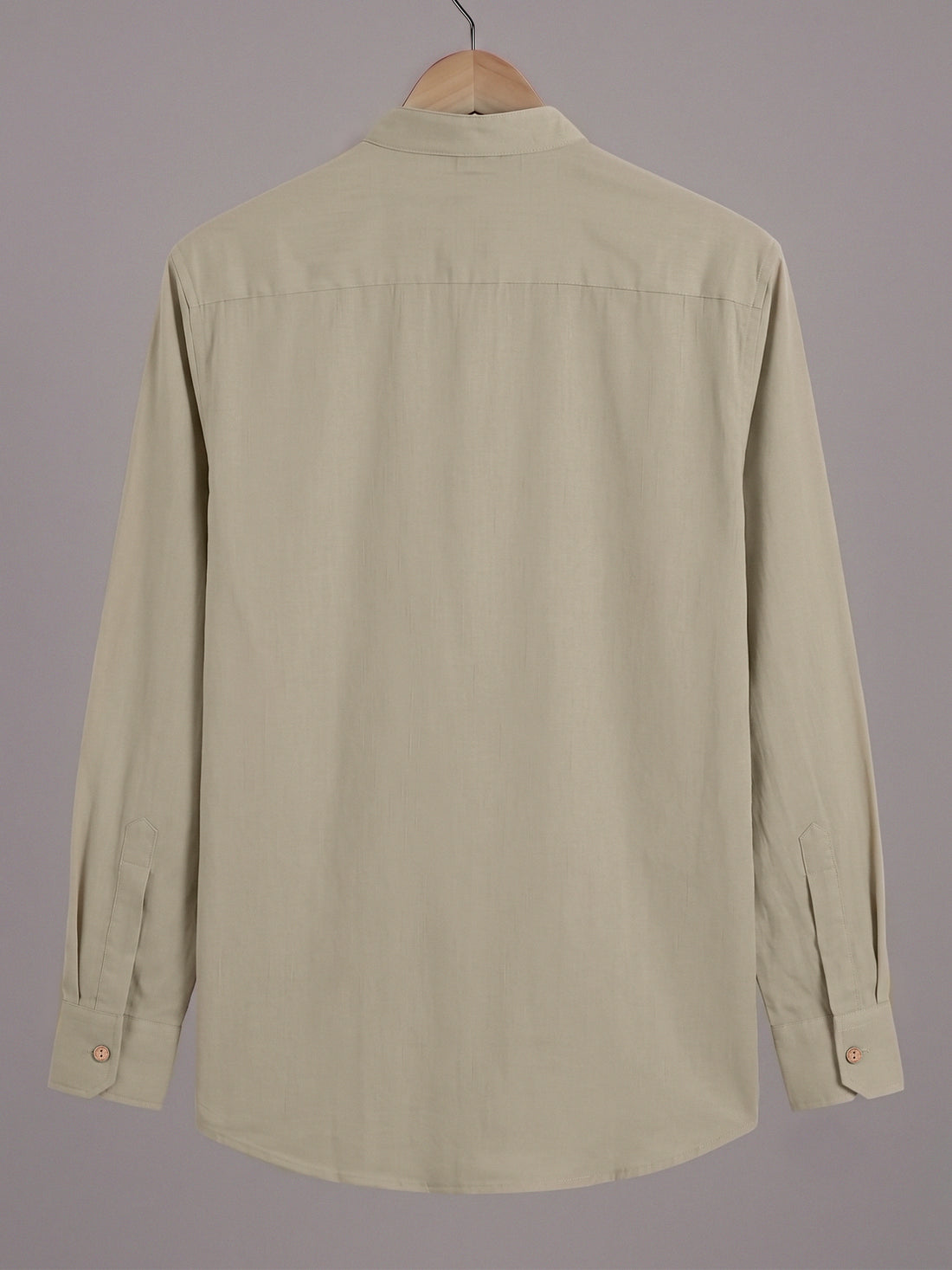 Men’s Olive Brown Puer Cotton Shirt – Full Sleeve Elegant Everyday Comfort