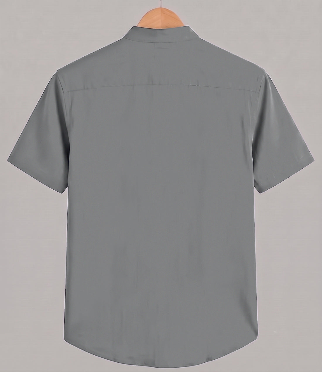 Men’s Fossil Grey Pure Cotton Shirt – Half Sleeve Soft Feel, Sharp Style