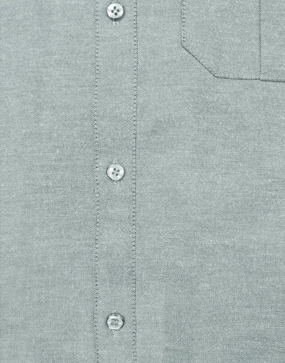 KEENLINE Men’s Oxford Cotton Sage Green Mandarin Collar Short Sleeve Shirt – Modern Smart Fit