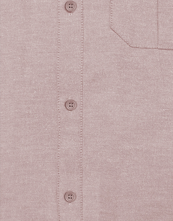 KEENLINE Men’s Oxford Cotton Beige Mandarin Collar Short Sleeve Shirt – Modern Smar fit