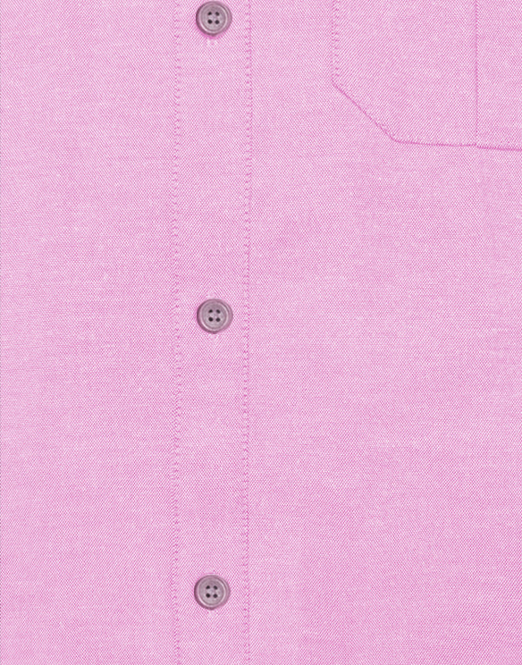 KEENLINE Men’s Premium Oxford Cotton Pink Mandarin Collar Short Sleeve Shirt – Modern Slim Fit