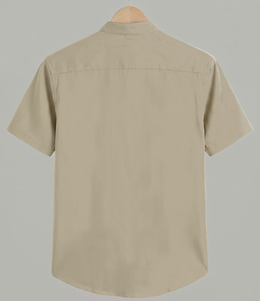 Men’s Olive Brown Puer Cotton Shirt – Half Sleeve Elegant Everyday Comfort