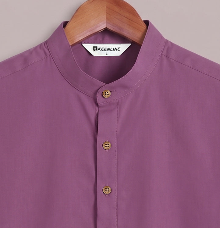 #KEENLINE Men’s Pure Cotton Royal Purple Kurta Shirt with Pocket
