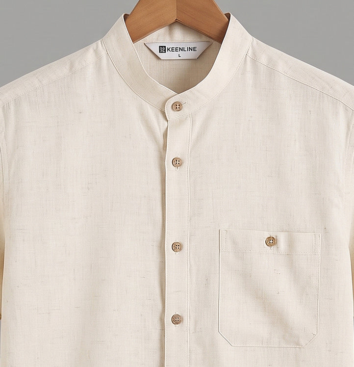 KEENLINE Signature Blush Pure Cotton Shirt – Refined Summer Luxury
