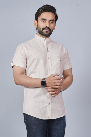 KEENLINE Signature Blush Linen Cotton Shirt – Refined Summer Luxury