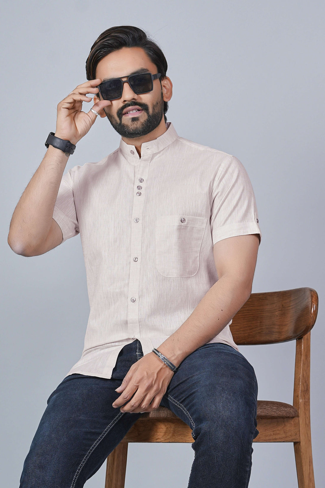 KEENLINE Signature Blush Linen Cotton Shirt – Refined Summer Luxury