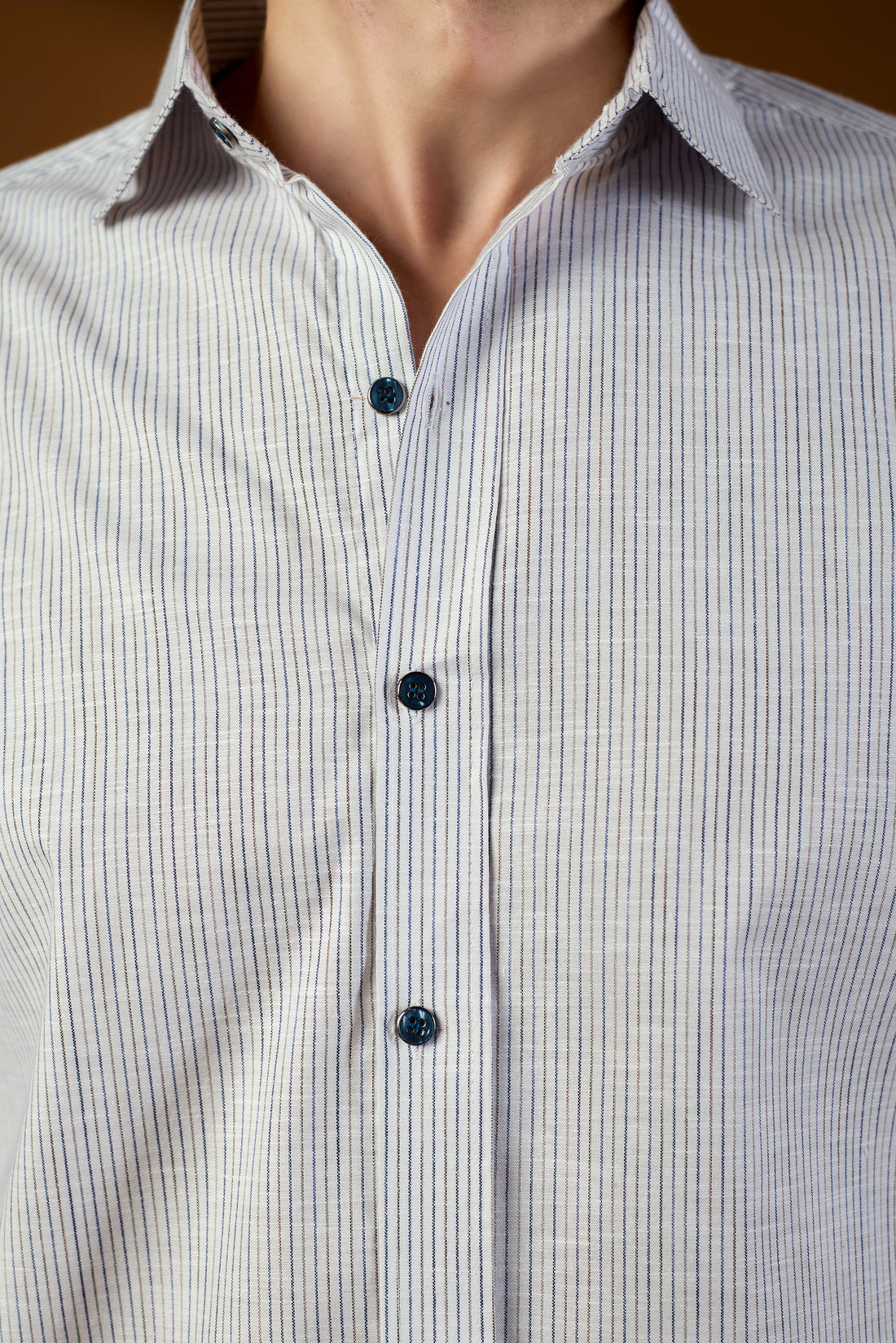 KEENLINE Premium Cotton Multi-Stripe Slim Fit Shirt for Men